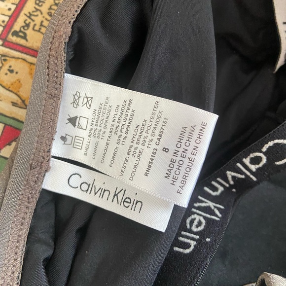 Calvin Klein Pleated One-Piece Swimsuit UV Protection - Picture 4 of 8